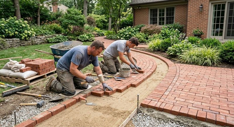 Brick Hardscape Installation in Danbury, CT